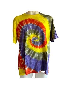 Mens Shirt Size XXL Tie Dye Spiral Classic Hippy Festival Vacation Beach Trippy